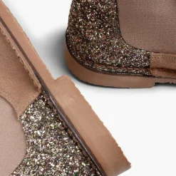 Botas<Pisamonas Botines Niña Serraje Con Talonera Glitter