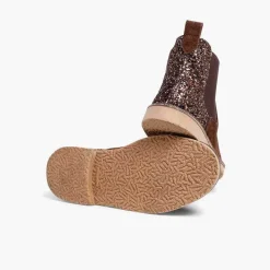 Botas<Pisamonas Botines Niña Serraje Con Talonera Glitter