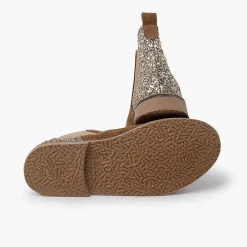 Botas<Pisamonas Botines Niña Serraje Con Talonera Glitter