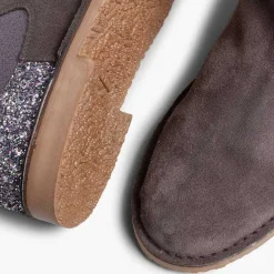 Botas<Pisamonas Botines Niña Serraje Con Talonera Glitter