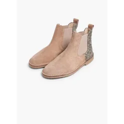 Botas<Pisamonas Botines Niña Serraje Con Talonera Glitter