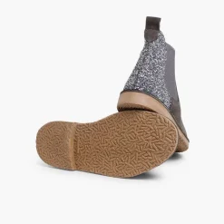 Botas<Pisamonas Botines Niña Serraje Con Talonera Glitter