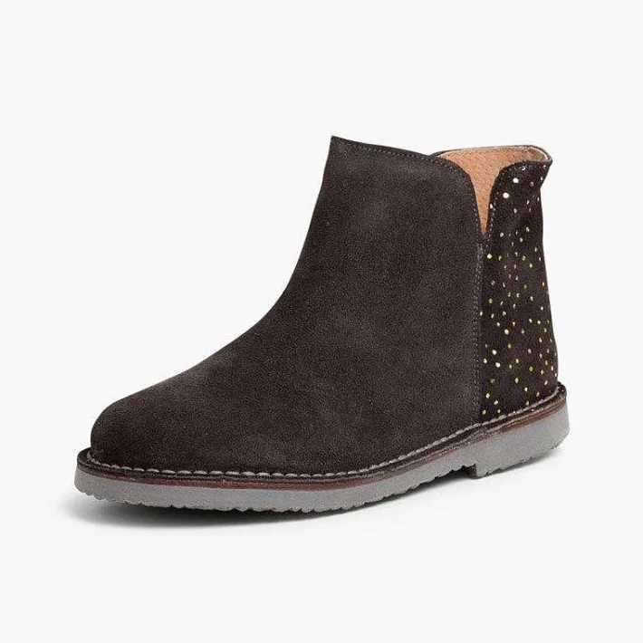Botas<Pisamonas Botines Planos Con Topitos Brillantes