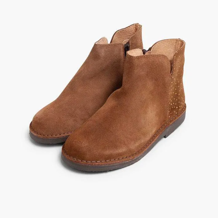 Botas<Pisamonas Botines Planos Con Topitos Brillantes