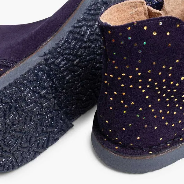 Botas<Pisamonas Botines Planos Con Topitos Brillantes