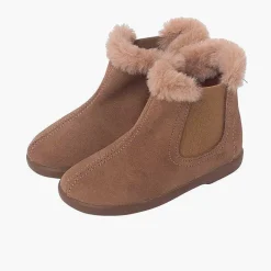 Botas<Pisamonas Botines Tipo Chelsea Niña Con Cuello Pelito