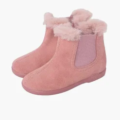 Botas<Pisamonas Botines Tipo Chelsea Niña Con Cuello Pelito