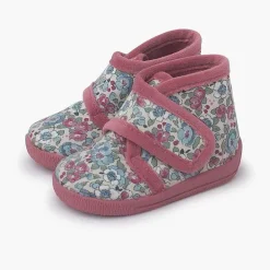 Zapatillas Casa<Pisamonas Botita Casa Flores Liberty Cierre Adherente Color Rosa