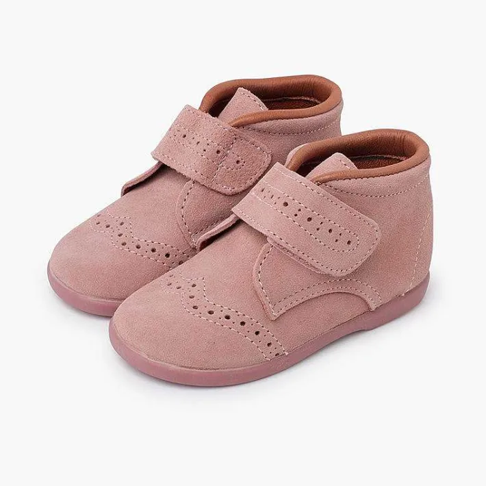 Botas<Pisamonas Botita Con Picados Niños Pequenos Tira Adherente