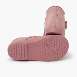 Botas<Pisamonas Botita Con Picados Niños Pequenos Tira Adherente