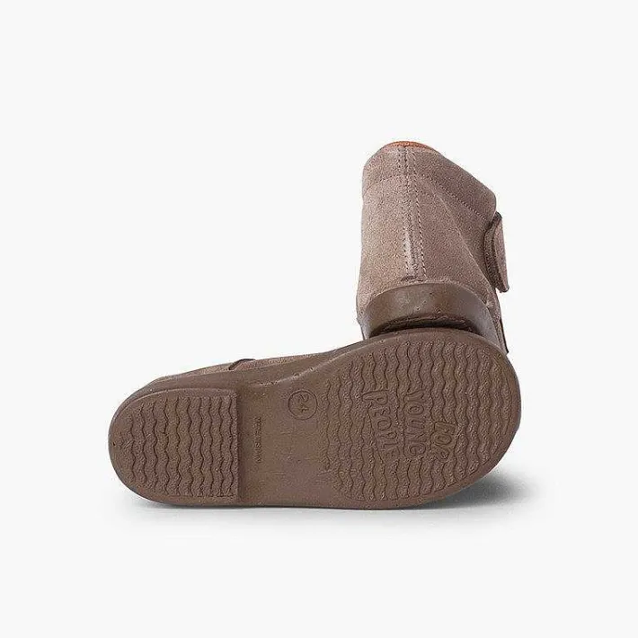 Botas<Pisamonas Botita Con Picados Niños Pequenos Tira Adherente