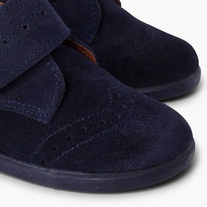 Botas<Pisamonas Botita Con Picados Niños Pequenos Tira Adherente