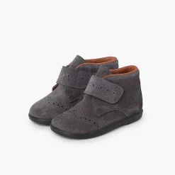 Botas<Pisamonas Botita Con Picados Niños Pequenos Tira Adherente