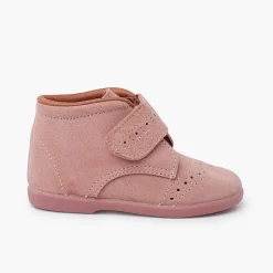 Botas<Pisamonas Botita Con Picados Niños Pequenos Tira Adherente