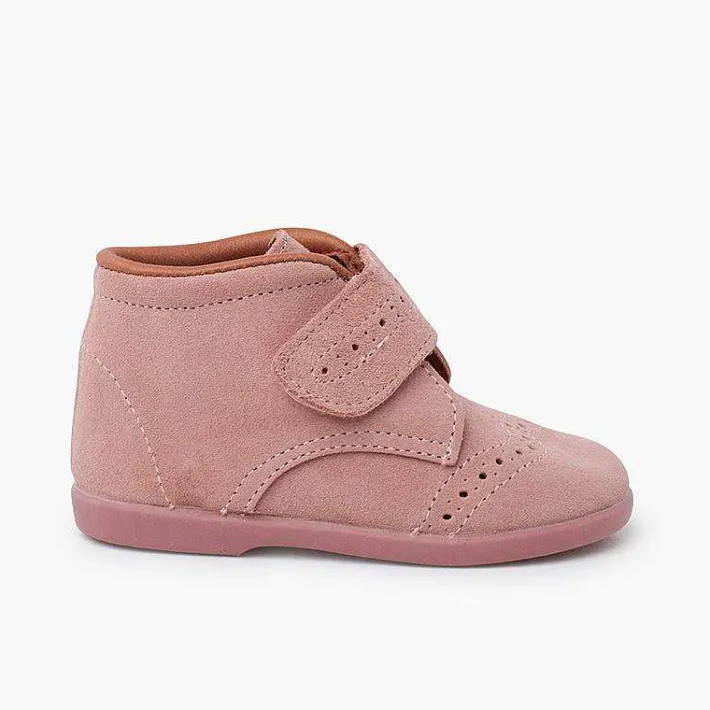 Botas<Pisamonas Botita Con Picados Niños Pequenos Tira Adherente