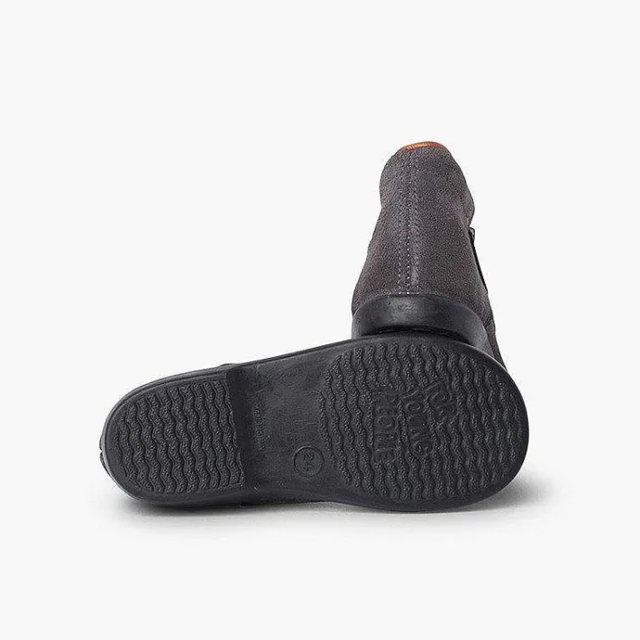 Botas<Pisamonas Botita Con Picados Niños Pequenos Tira Adherente