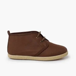Botas<Pisamonas Botita Cuero Vegano Cordones