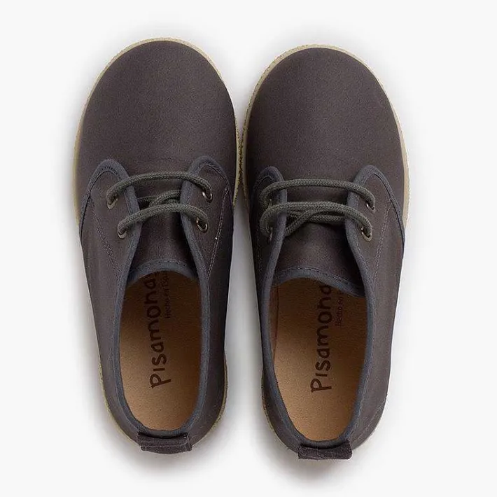 Botas<Pisamonas Botita Cuero Vegano Cordones