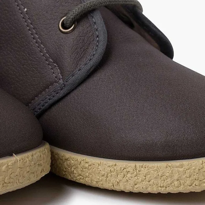Botas<Pisamonas Botita Cuero Vegano Cordones