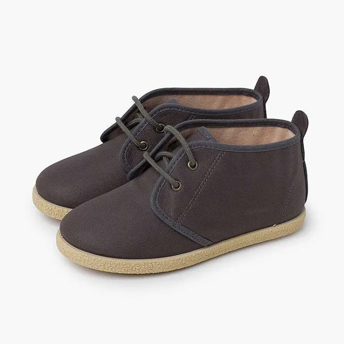 Botas<Pisamonas Botita Cuero Vegano Cordones
