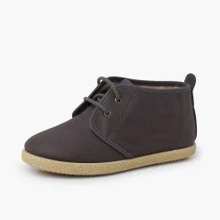 Botas<Pisamonas Botita Cuero Vegano Cordones