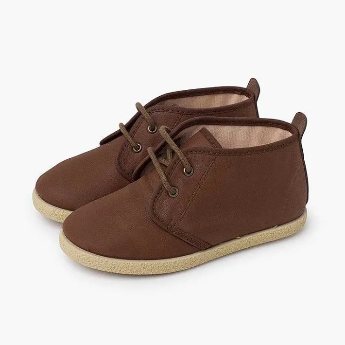 Botas<Pisamonas Botita Cuero Vegano Cordones