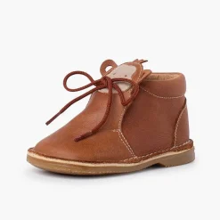 Botas<Pisamonas Botita Piel Cordones Cara Monito