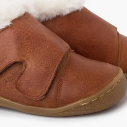 Botas<Pisamonas Botita Piel Cuello Pelo Tira Ancha