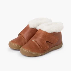 Botas<Pisamonas Botita Piel Cuello Pelo Tira Ancha