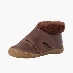 Botas<Pisamonas Botita Piel Cuello Pelo Tira Ancha