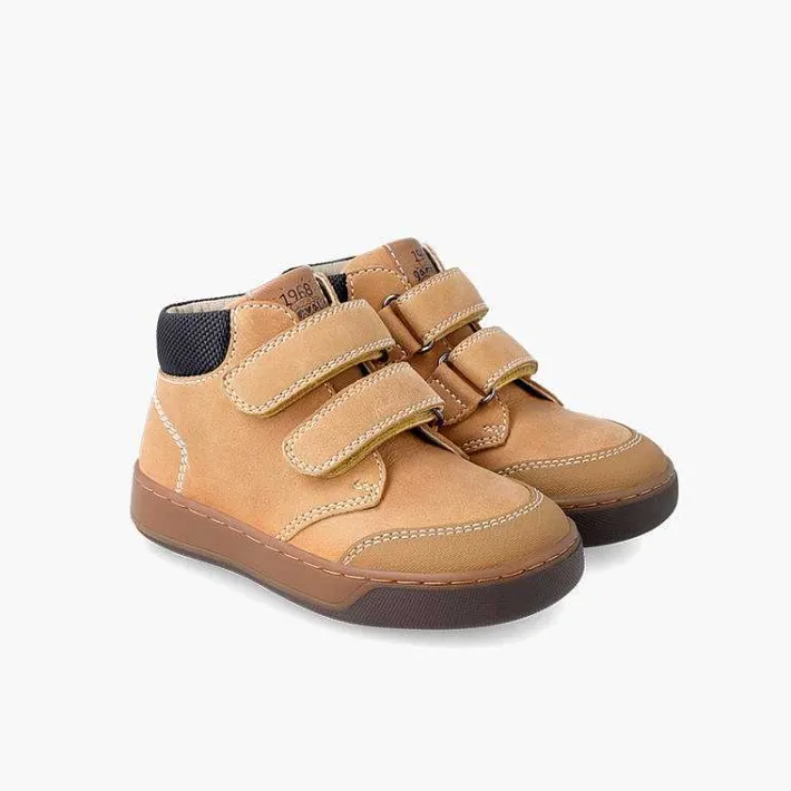 Zapatos Colegiales<Pisamonas Botita Piel Garvalin Cierre Adherente