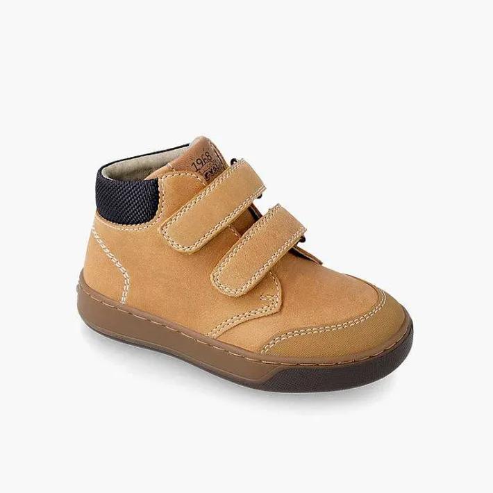 Zapatos Colegiales<Pisamonas Botita Piel Garvalin Cierre Adherente