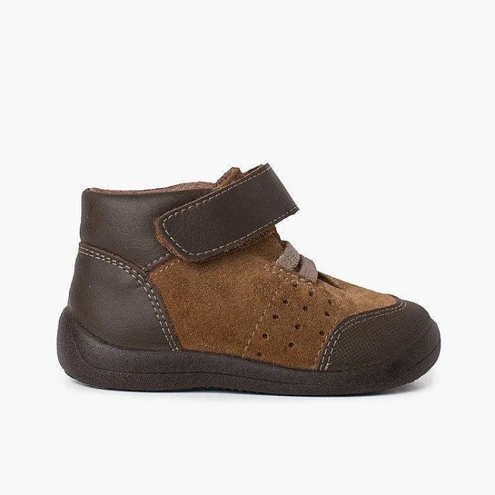 Botas<Pisamonas Botita Puntera Y Talon Reforzados Piel Y Tira Adherente