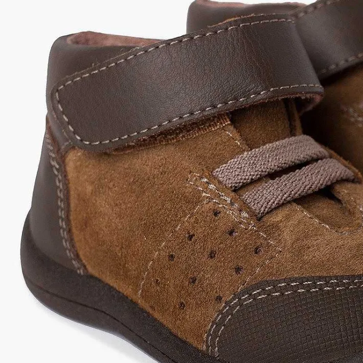 Botas<Pisamonas Botita Puntera Y Talon Reforzados Piel Y Tira Adherente