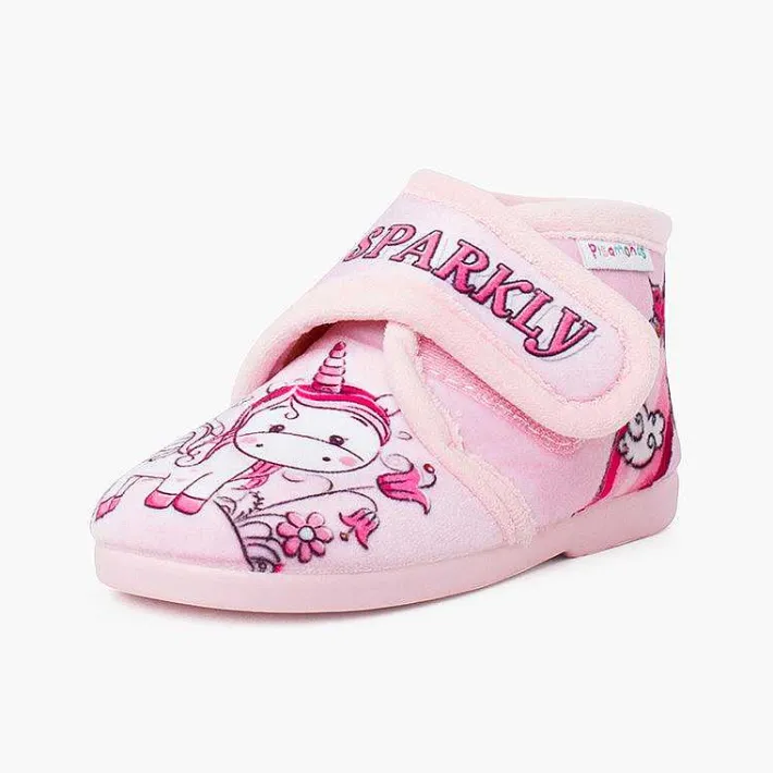 Zapatillas Casa<Pisamonas Botitas Casa Sparkly Cierre Adherente Color Rosa