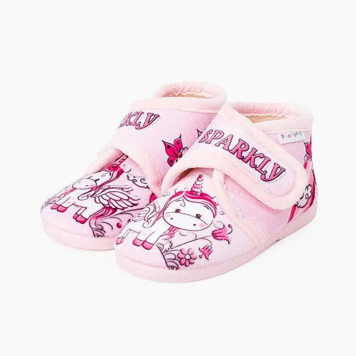 Zapatillas Casa<Pisamonas Botitas Casa Sparkly Cierre Adherente Color Rosa