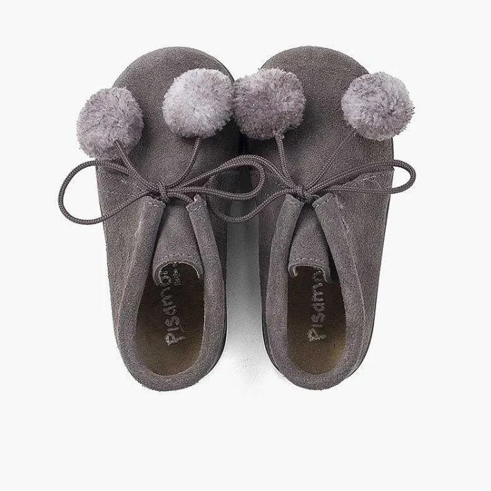 Botas<Pisamonas Botitas Con Pompones Niño Y Niña