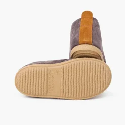Botas<Pisamonas Botitas Forro Borrego Tira Camel Trasera