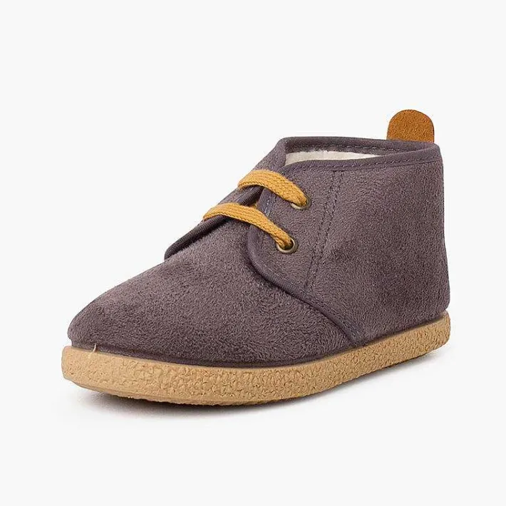 Botas<Pisamonas Botitas Forro Borrego Tira Camel Trasera
