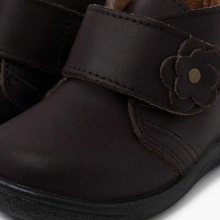 Botas<Pisamonas Botitas Niña Piel Lavable Flor