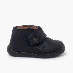 Botas<Pisamonas Botitas Niña Piel Lavable Flor