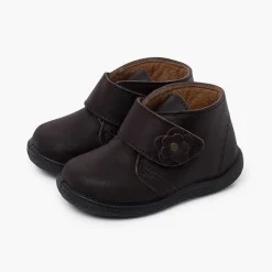 Botas<Pisamonas Botitas Niña Piel Lavable Flor