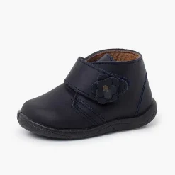 Botas<Pisamonas Botitas Niña Piel Lavable Flor