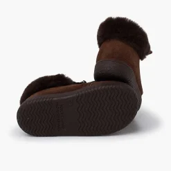 Botas<Pisamonas Botitas Niña Serraje Cuello Pelo Cordones Raso