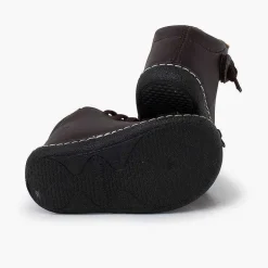 Botas<Pisamonas Botitas Piel Lavable Niños Cordones Elasticos