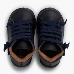 Botas<Pisamonas Botitas Piel Lavable Niños Cordones Elasticos