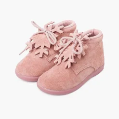 Botas<Pisamonas Botitas Serraje Cordones Adorno Copo