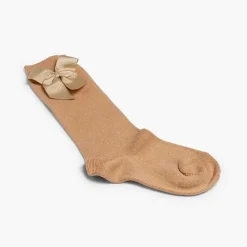 Leotardos Y Textil Condor<Pisamonas Calcetines Altos Condor Algodon Con Lazo