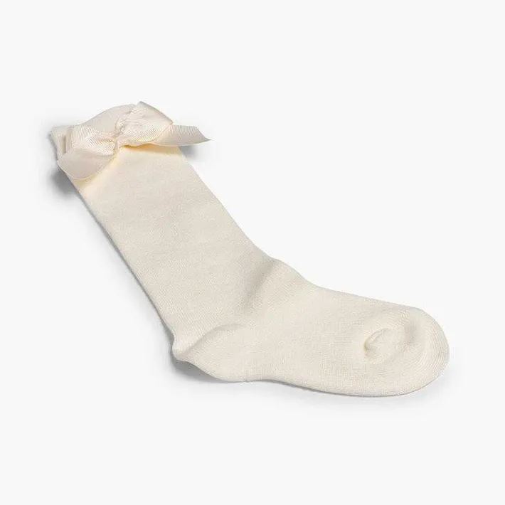 Leotardos Y Textil Condor<Pisamonas Calcetines Altos Condor Algodon Con Lazo