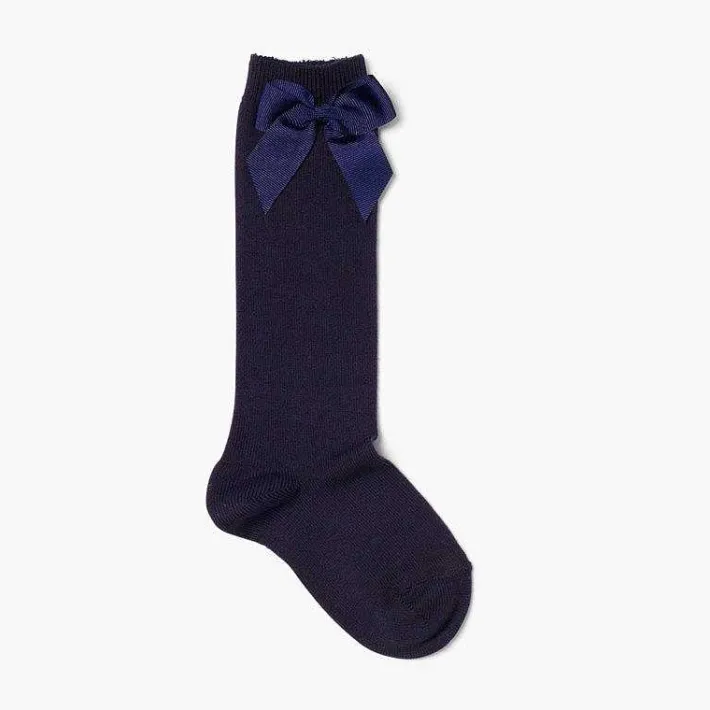 Leotardos Y Textil Condor<Pisamonas Calcetines Altos Condor Algodon Con Lazo